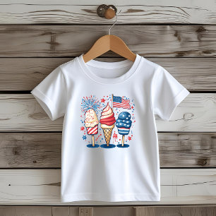 4:e juli Ice Cream USA flagga Kids Tee