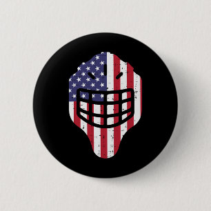 4:e juli Ice Hockey Helmet America Flagga America Knapp