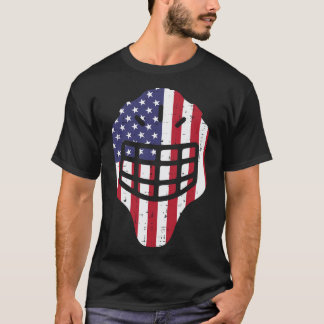 4:e juli Ice Hockey Helmet America Flagga America  T Shirt