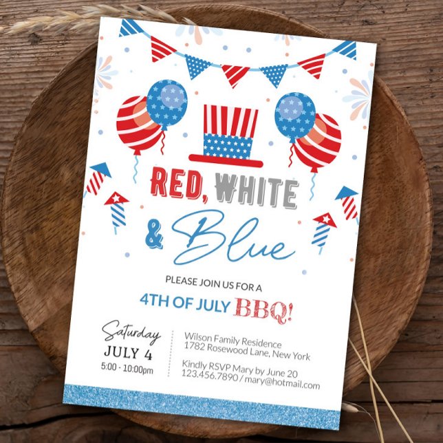4:e juli-inbjudan Editable BBQ Independence Inbjudningar (Skapare uppladdad)