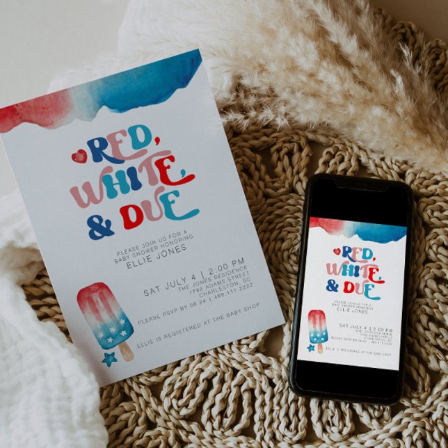 4:e juli-inbjudan till babyvisningsprogrammet inbjudningar (Skapare uppladdad)