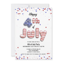 4:e juli inbjudan till Ballon Stars Rand-partiet