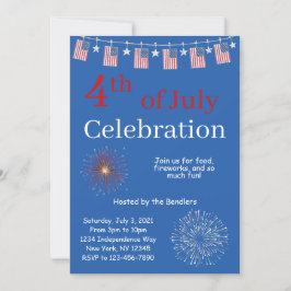 4:e juli-inbjudan till Firande Inbjudningar
