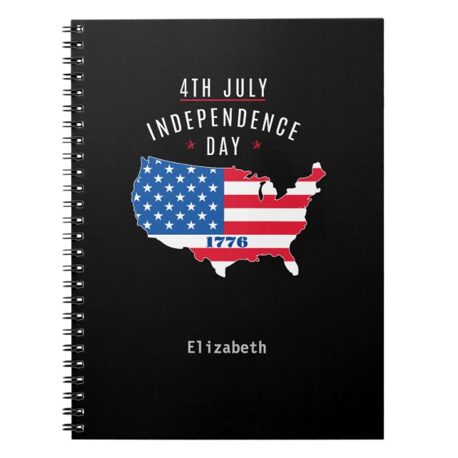 4:e juli-Independence day-design Anteckningsbok (Framsidan)