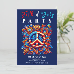 4:e juli-Independence day-Fredsteckenet- Inbjudningar