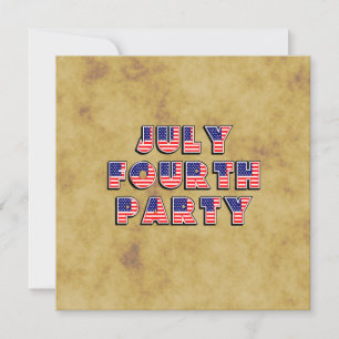 4:e juli, Independence day Party Inbjudan