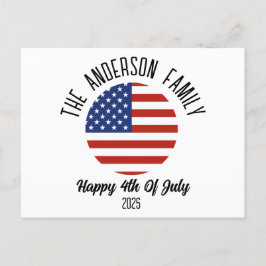 4:e juli Independence day Personlig Namn Helg Vykort