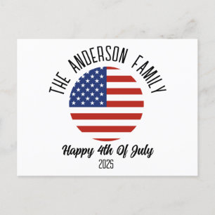 4:e juli Independence day Personlig Namn Helg Vykort