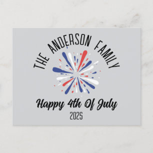 4:e juli Independence day Personlig Namn Helg Vykort