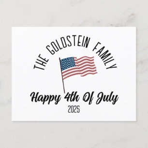 4:e juli Independence day Personlig Namn Helg Vykort