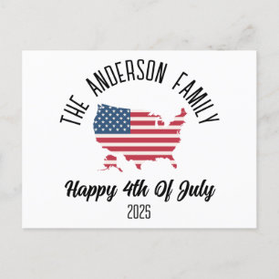 4:e juli Independence day Personlig Namn Helg Vykort