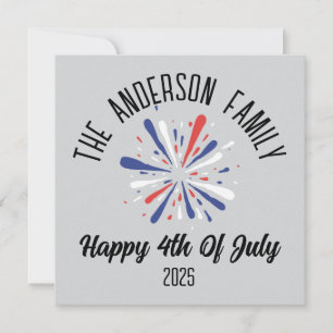4:e juli Independence day Personlig Namn Julkort