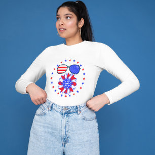 4:e juli Independence day Red Blue White T Shirt