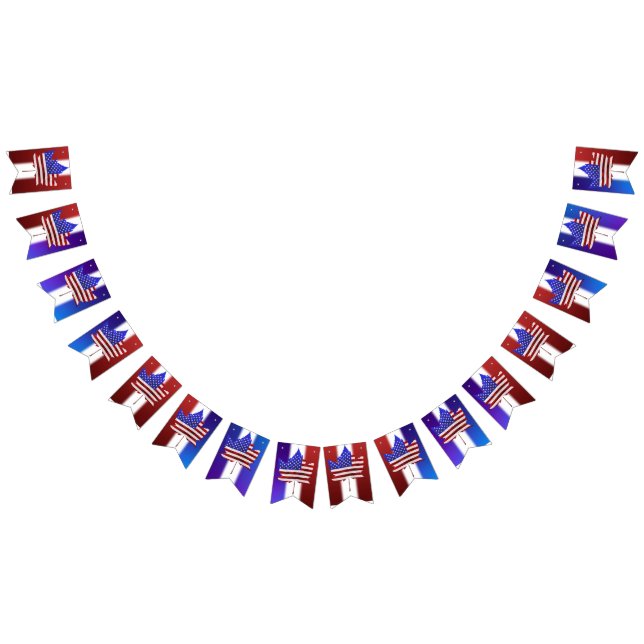 4:e juli Kanada Dag Dekorations Bunting Banner Vimplar (Alla)