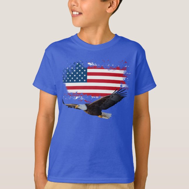 4:e juli: Kids Blue T shirt (Framsida)