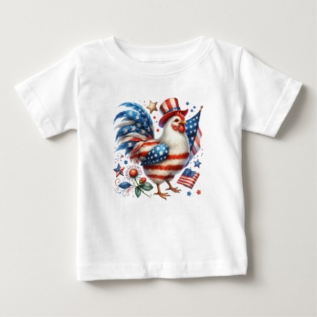 4:e juli-kyckling-61531 t shirt (Framsida)