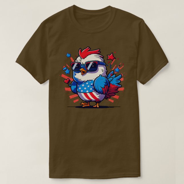 4:e juli-kycklingen t shirt (Design framsida)