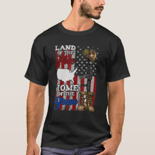 4:e juli-land fritt hem för Modiga AME T Shirt