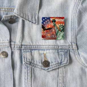 4:e juli Liberty Eagle Fyrverkerier USA 250-årsjub Knapp