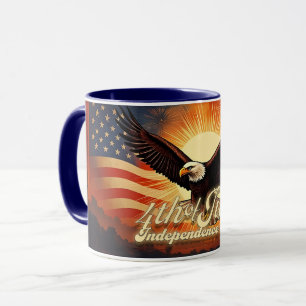 4:e juli - Majestic Eagle & Fireworks Tribute 🦅 Mugg
