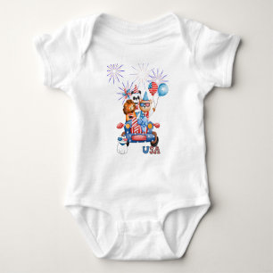 4:e juli månads bilpanda Bear & Lejon T Shirt