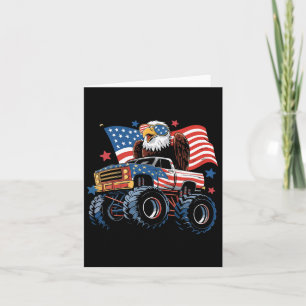 4:e juli måndag i Monster Lastbil Örn Amerikanska Kort