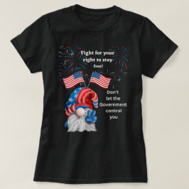 4:e juli måndag med USA flagga T-Shirt