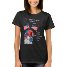 4:e juli måndag med USA flagga T-Shirt