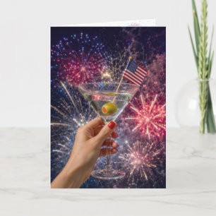4:e juli Martini Skål Kort