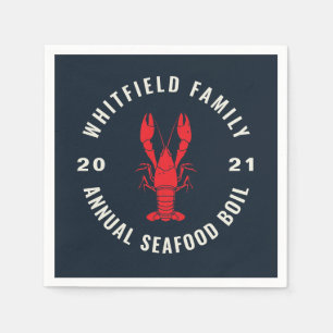 4:e juli Matching Family Seafood Boil-Anpassningsb Pappersservett