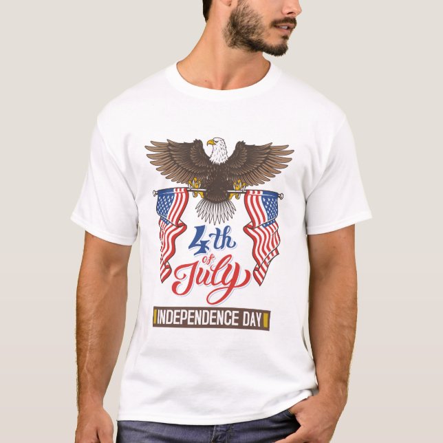 4:e juli med Eagle T Shirt (Framsida)