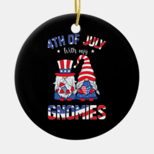 4:e juli med min Gnomies Patriotic Gnome Julgransprydnad Keramik
