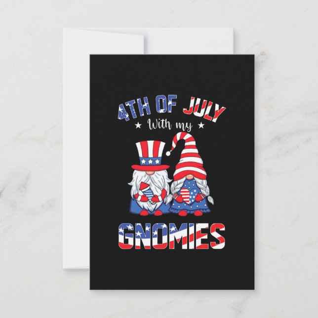 4:e juli med min Gnomies Patriotic Gnome OSA Kort (Framsida)