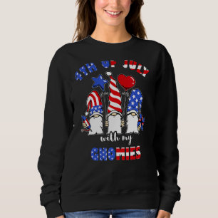 4:e juli med min Gnomies USA Dwarf American Fla T Shirt