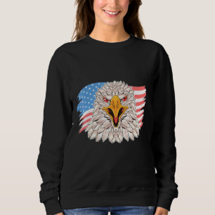 4:e juli Merica USA flagga Örn Patriotic V T Shirt