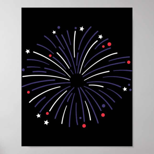 4:e juli-minnesdagen för Fireworks Poster (Framsidan)