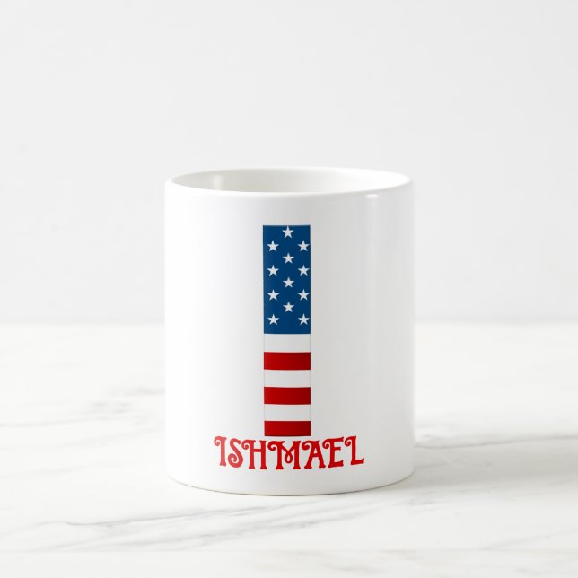 4:e Juli Monogram Personlig Kaffe Mugg (Center)