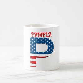 4:e juli-monogram Personlig kaffemugg