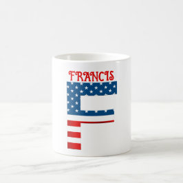 4:e juli-monogram Personlig kaffemugg