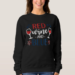 4:e juli-Noveltyn Graphic Women Manar Red Vin Blu T Shirt