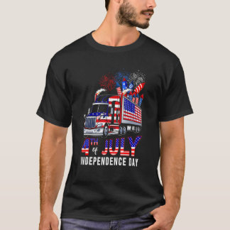 4:e juli: Oberoende Lastbil Fireworks T Shirt