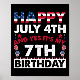 4:e juli och ja, det är min 7:e-födelsedagssjälvst poster