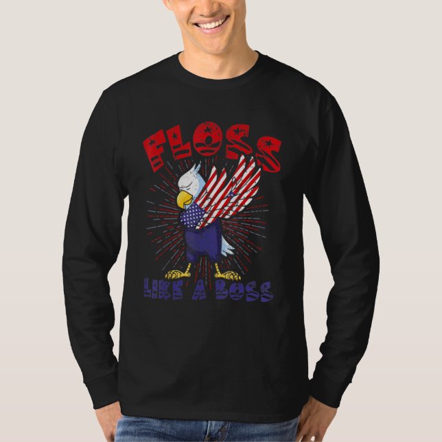 4:e juli-olyckan som en amerikansk Flagga i Chef T Shirt (Framsida)