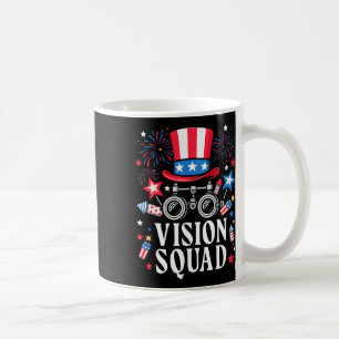 4:e Juli Optometry Optome Optome på kvadratisk rut Kaffemugg