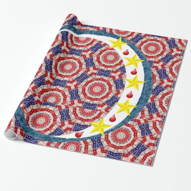 4:e juli Papper om inkapsling Presentpapper (Utrullad)