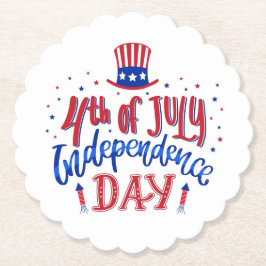 4:e juli Papper Plattor Underlägg Papper