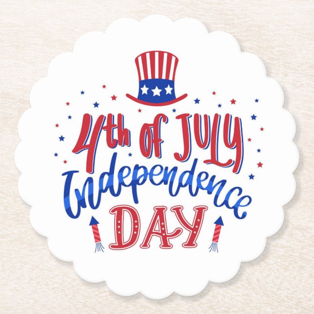 4:e juli Papper Plattor Underlägg Papper (Framsida)