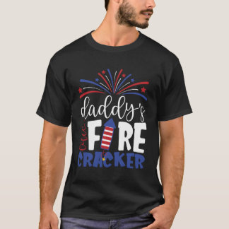 4:e juli Pappor Little Firecracker Småbarn T Shirt