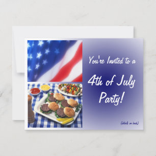 4:e juli-partiets inbjudan, Burgers & Flagga Inbjudningar