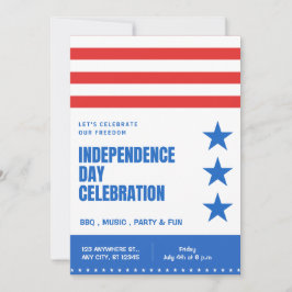 4:e juli-partiets inbjudan - USA-tema